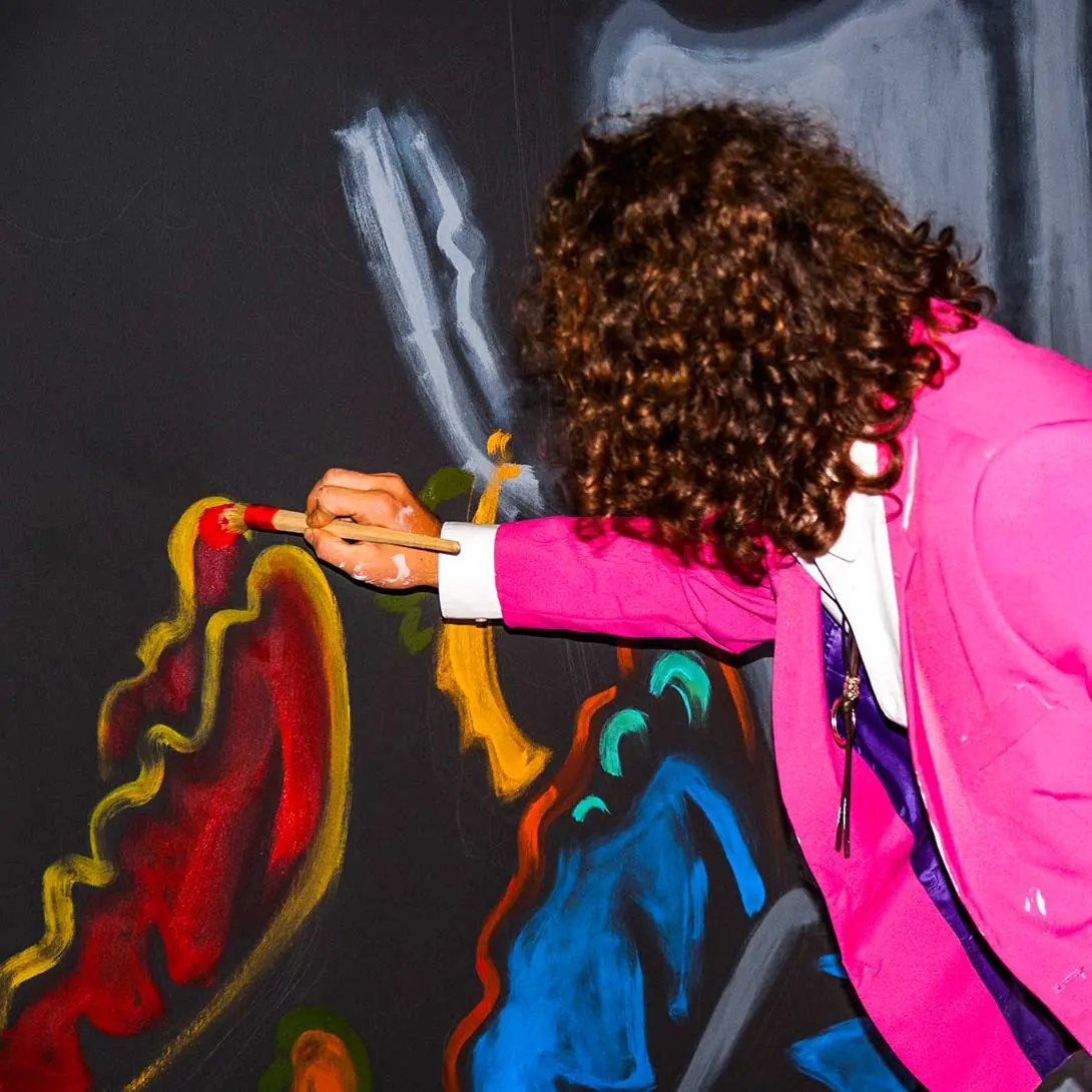 Live-Painting auf Leinwand