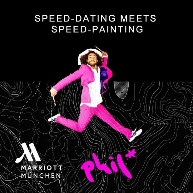 Speed-Dating trifft Speed-Painting, Marriott Hotel München