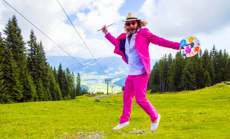 Live-Painting auf der Lisa Alm, Flachau